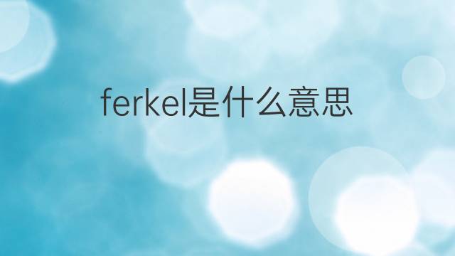 ferkel是什么意思 ferkel的翻译、读音、例句、中文解释