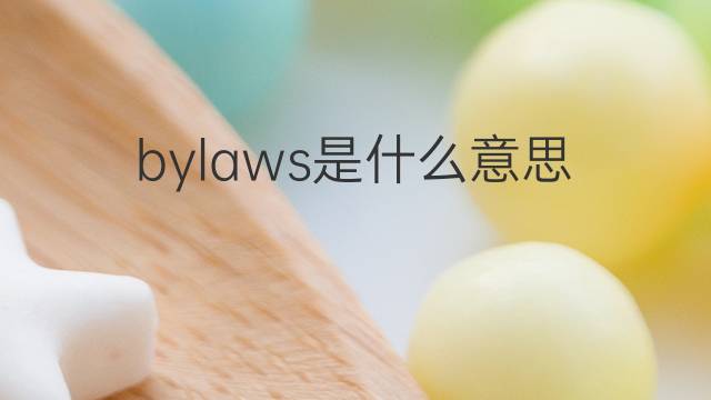 bylaws是什么意思 bylaws的翻译、读音、例句、中文解释