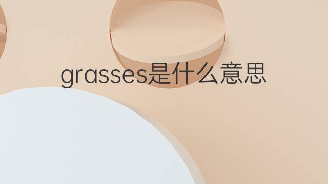 grasses是什么意思 grasses的翻译、读音、例句、中文解释