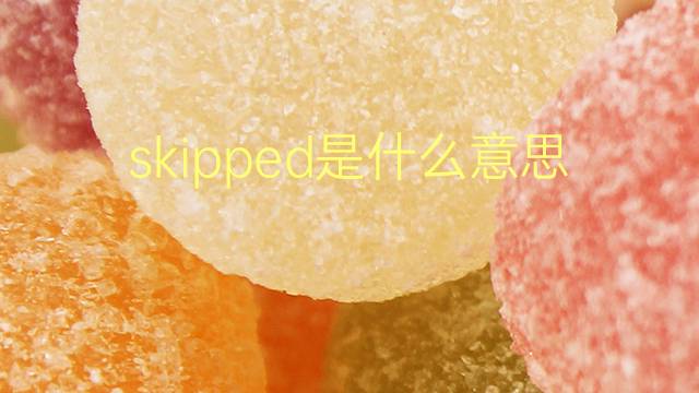 skipped是什么意思 skipped的翻译、读音、例句、中文解释