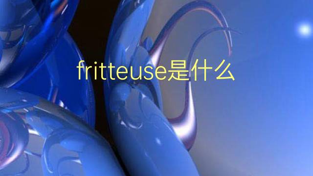 fritteuse是什么意思 fritteuse的翻译、读音、例句、中文解释