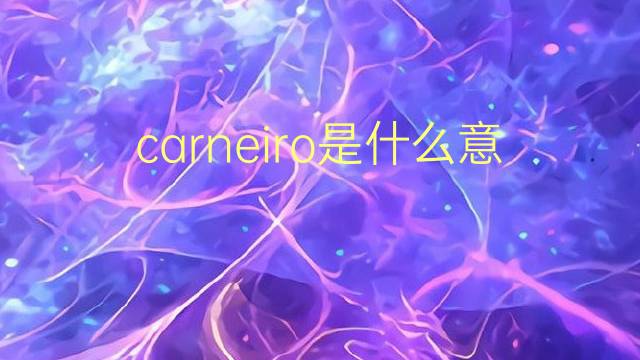 carneiro是什么意思 carneiro的翻译、读音、例句、中文解释