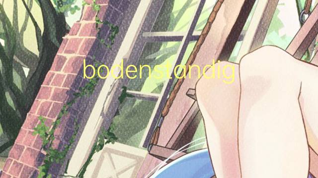 bodenstandig是什么意思 bodenstandig的翻译、读音、例句、中文解释