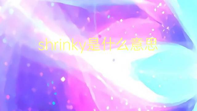 shrinky是什么意思 shrinky的翻译、读音、例句、中文解释