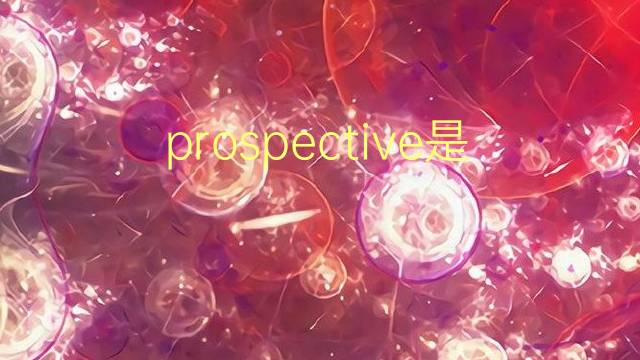 prospective是什么意思 prospective的翻译、读音、例句、中文解释