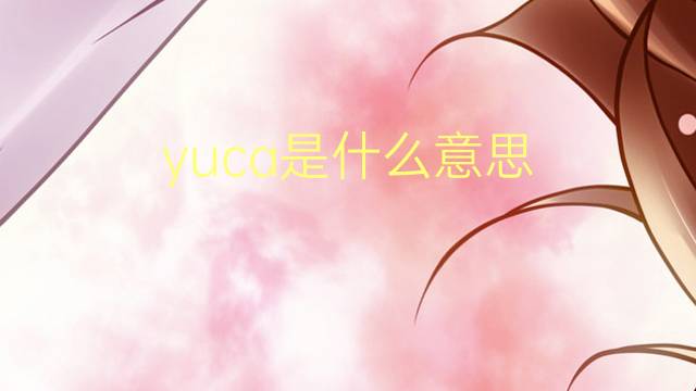 yuca是什么意思 yuca的翻译、读音、例句、中文解释