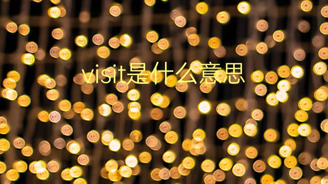 visit是什么意思 visit的翻译、读音、例句、中文解释