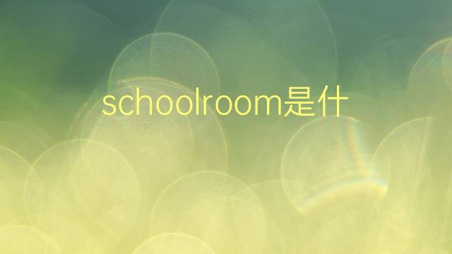 schoolroom是什么意思 schoolroom的翻译、读音、例句、中文解释