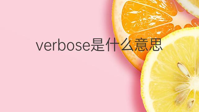 verbose是什么意思 verbose的翻译、读音、例句、中文解释