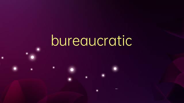 bureaucratic是什么意思 bureaucratic的翻译、读音、例句、中文解释