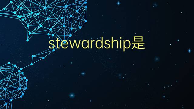 stewardship是什么意思 stewardship的翻译、读音、例句、中文解释