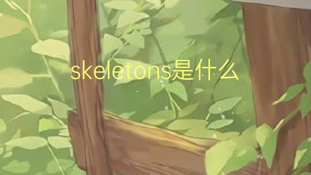 skeletons是什么意思 skeletons的翻译、读音、例句、中文解释