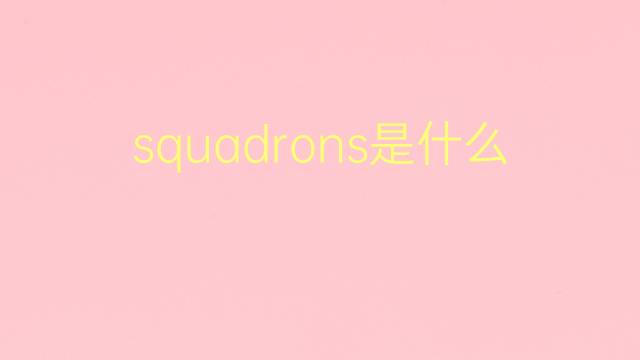 squadrons是什么意思 squadrons的翻译、读音、例句、中文解释