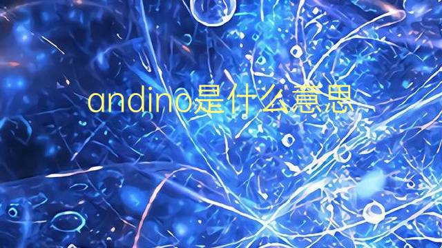 andino是什么意思 andino的翻译、读音、例句、中文解释