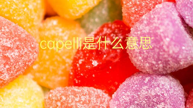 capelli是什么意思 capelli的翻译、读音、例句、中文解释