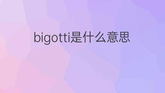 bigotti是什么意思 bigotti的翻译、读音、例句、中文解释