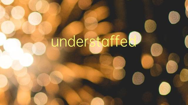 understaffed是什么意思 understaffed的翻译、读音、例句、中文解释