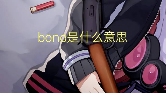 bona是什么意思 bona的翻译、读音、例句、中文解释