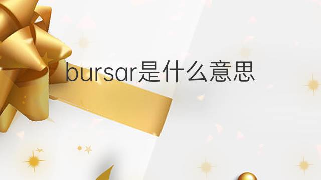 bursar是什么意思 英文名bursar的翻译、发音、来源