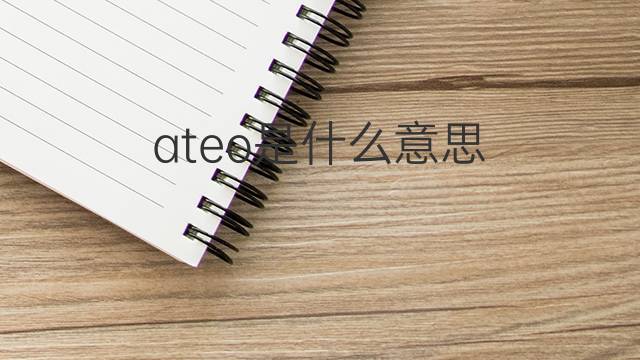 ateo是什么意思 ateo的翻译、读音、例句、中文解释