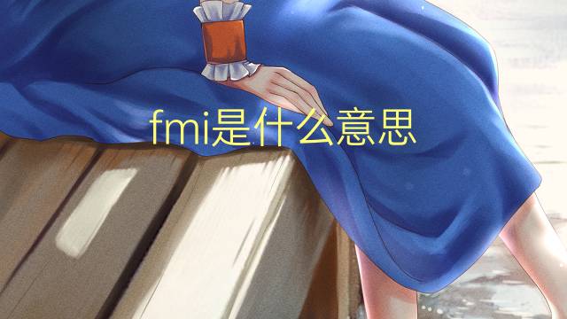 fmi是什么意思 fmi的翻译、读音、例句、中文解释