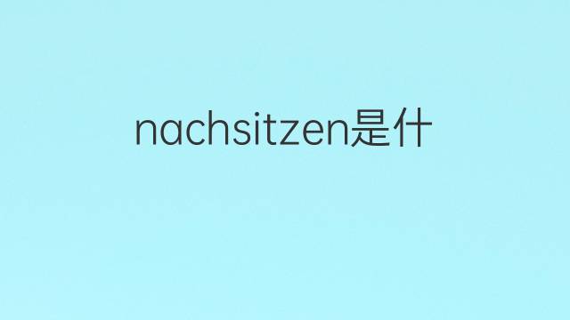 nachsitzen是什么意思 nachsitzen的翻译、读音、例句、中文解释