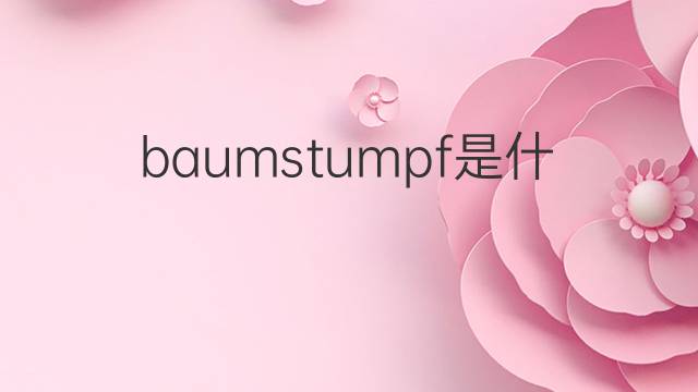 baumstumpf是什么意思 baumstumpf的翻译、读音、例句、中文解释