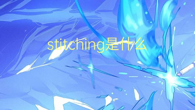 stitching是什么意思 stitching的翻译、读音、例句、中文解释