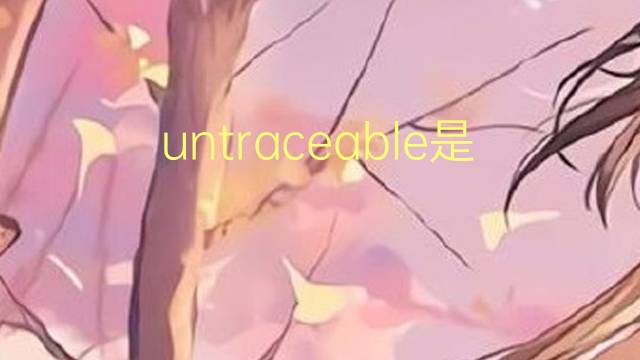 untraceable是什么意思 untraceable的翻译、读音、例句、中文解释