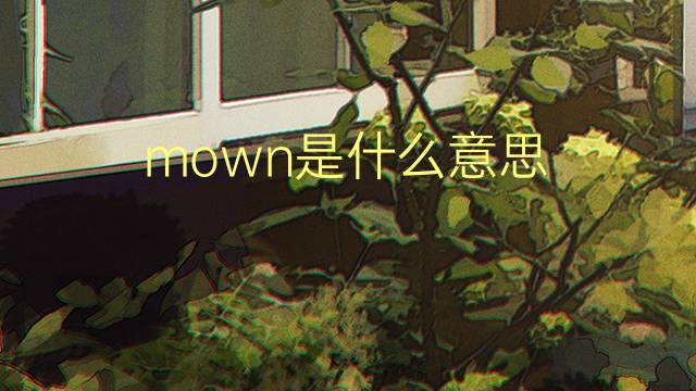 mown是什么意思 mown的翻译、读音、例句、中文解释