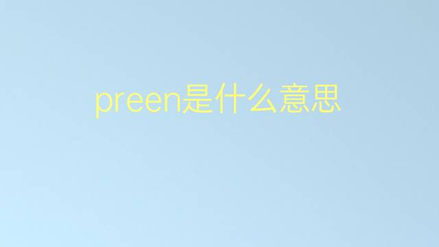 preen是什么意思 preen的翻译、读音、例句、中文解释