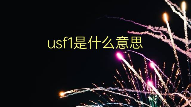 usf1是什么意思 usf1的翻译、读音、例句、中文解释