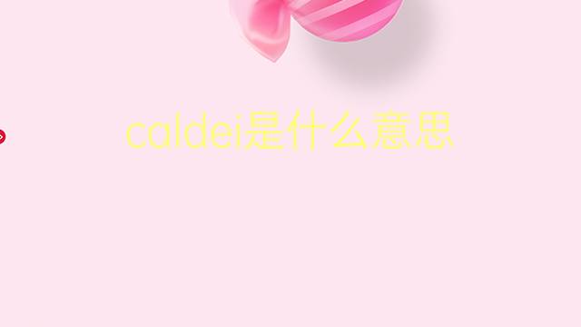 caldei是什么意思 caldei的翻译、读音、例句、中文解释