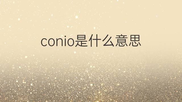 conio是什么意思 conio的翻译、读音、例句、中文解释