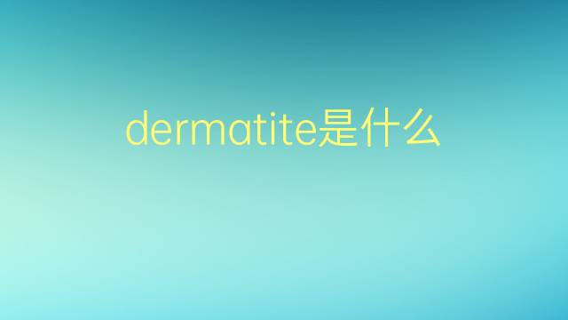 dermatite是什么意思 dermatite的翻译、读音、例句、中文解释