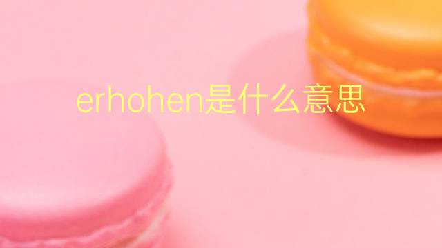 erhohen是什么意思 erhohen的翻译、读音、例句、中文解释