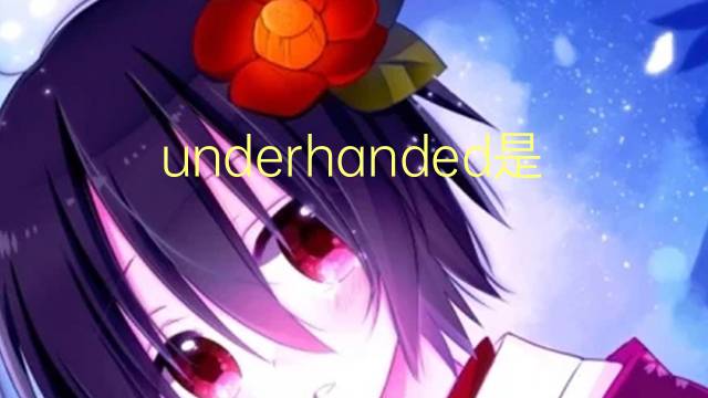 underhanded是什么意思 underhanded的翻译、读音、例句、中文解释