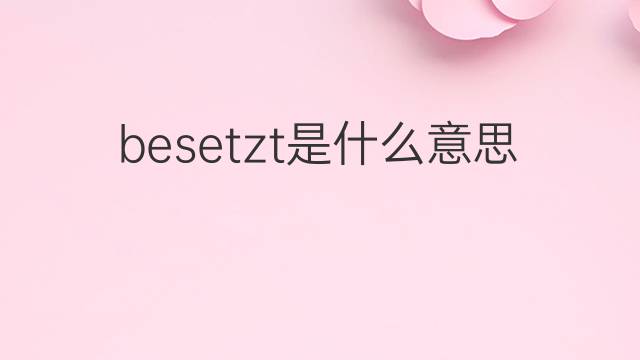 besetzt是什么意思 besetzt的翻译、读音、例句、中文解释