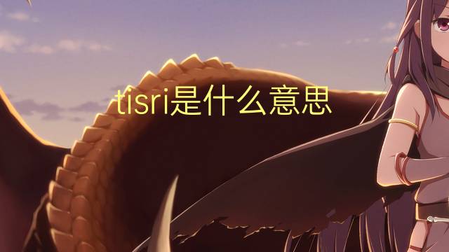 tisri是什么意思 tisri的翻译、读音、例句、中文解释