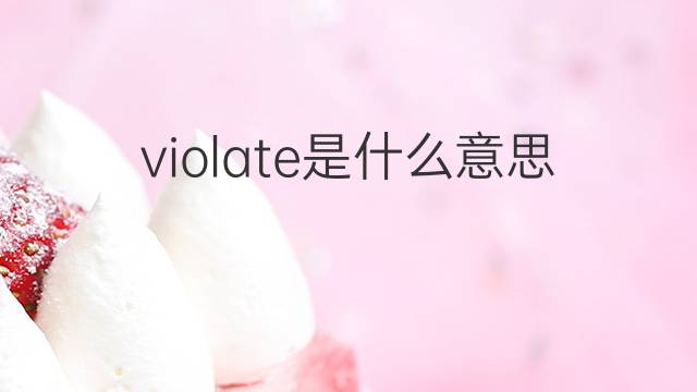 violate是什么意思 violate的翻译、读音、例句、中文解释