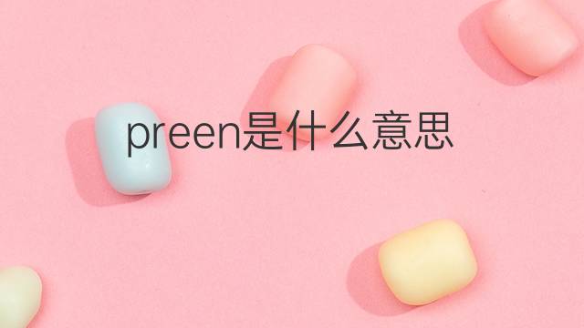 preen是什么意思 preen的翻译、读音、例句、中文解释