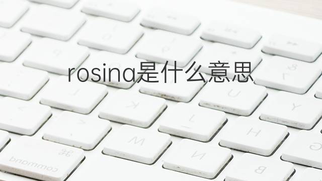 rosina是什么意思 英文名rosina的翻译、发音、来源