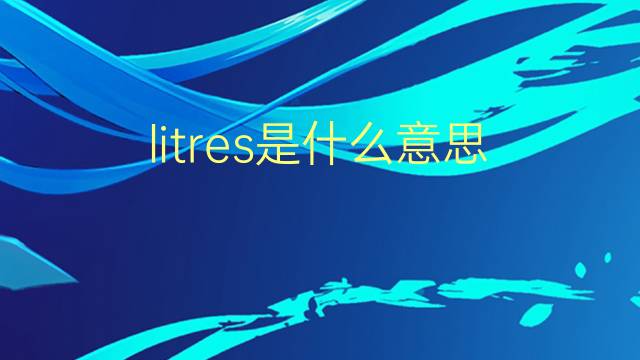 litres是什么意思 litres的翻译、读音、例句、中文解释