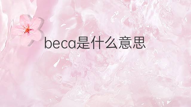 beca是什么意思 beca的翻译、读音、例句、中文解释