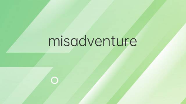 misadventure是什么意思 misadventure的翻译、读音、例句、中文解释