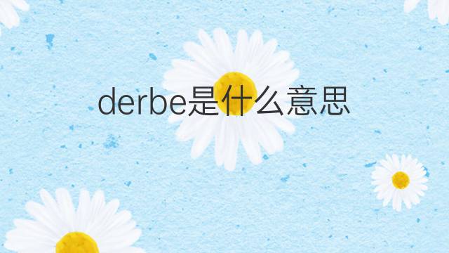 derbe是什么意思 derbe的翻译、读音、例句、中文解释