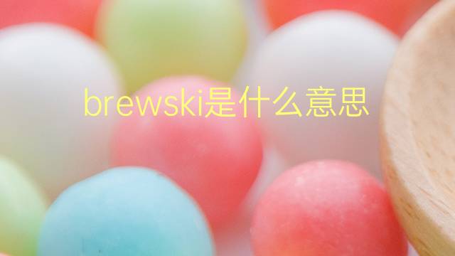 brewski是什么意思 brewski的翻译、读音、例句、中文解释