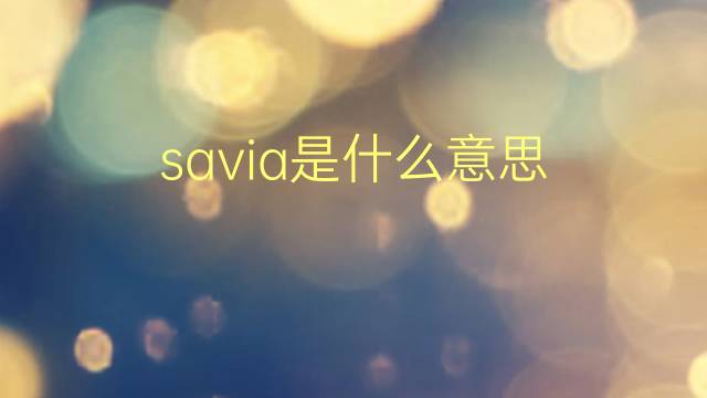 savia是什么意思 savia的翻译、读音、例句、中文解释