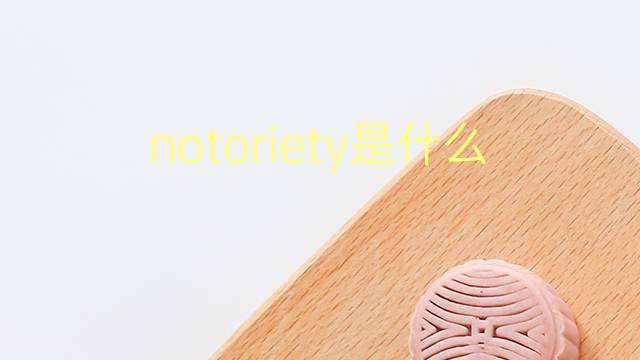 notoriety是什么意思 notoriety的翻译、读音、例句、中文解释