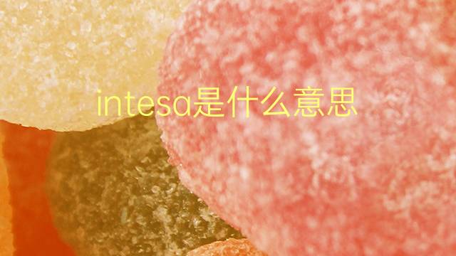 intesa是什么意思 intesa的翻译、读音、例句、中文解释